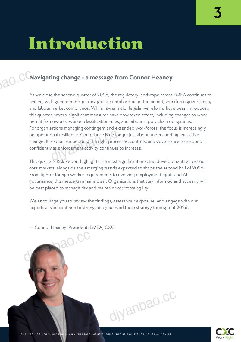 CXC Global：2026年第二季度 EMEA 劳动力风险报告（英文版） 第3页