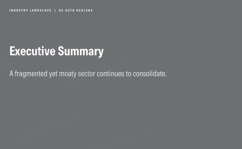 晨星：2026美国汽车经销商行业全景报告：行业分散格局下6家上市经销商的增长路径（英文版） 第3页