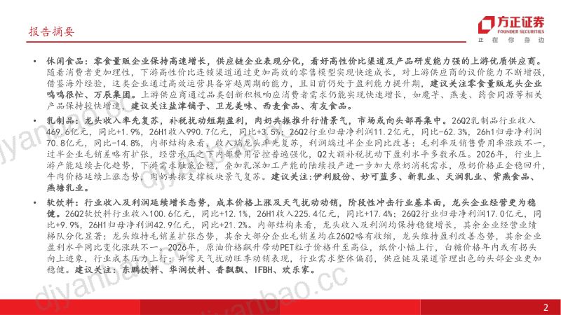 【方正证券】食品饮料行业专题报告:需求整体承压寻找结构性亮点-260915 第2页
