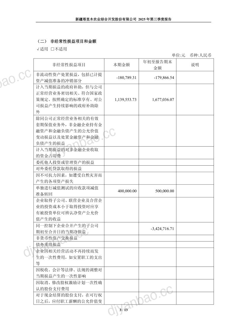 新农开发:2025年第三季度报告 第3页