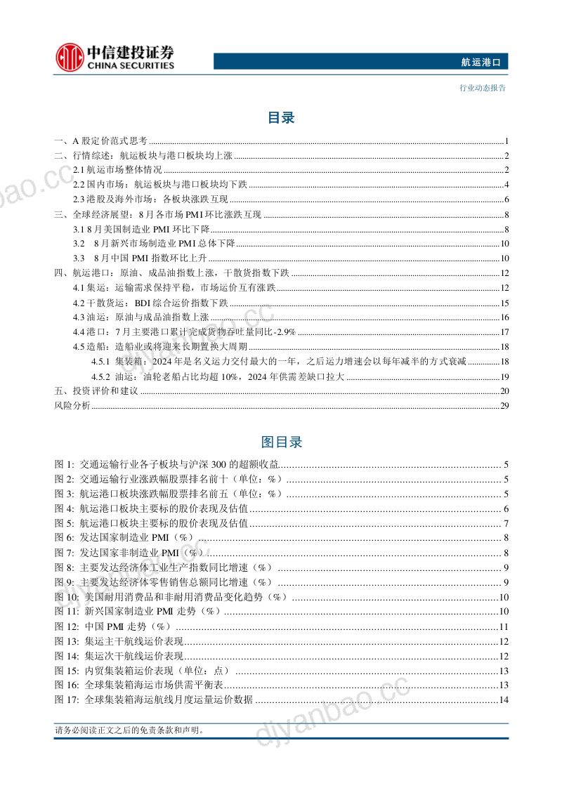 【中信建投证券】交通运输行业动态报告航运港口:集运运价分化油运运价大幅上涨-260916 第2页