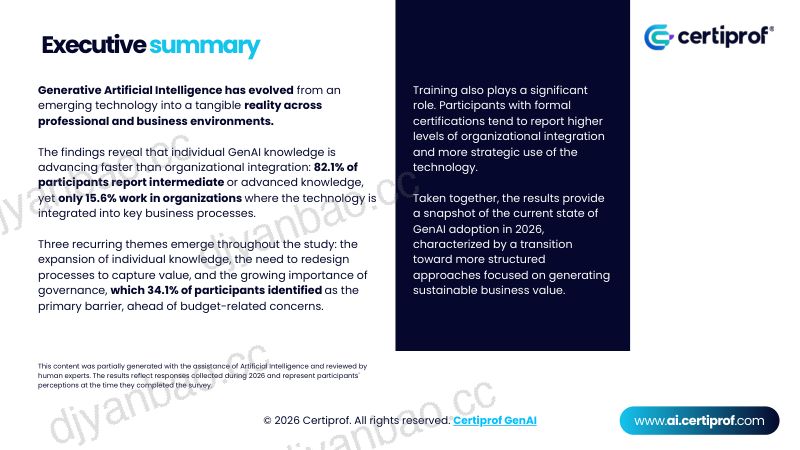 Certiprof:2026生成式 AI 采纳研究报告:落地现状、治理与组织成熟度(英文版) 第2页