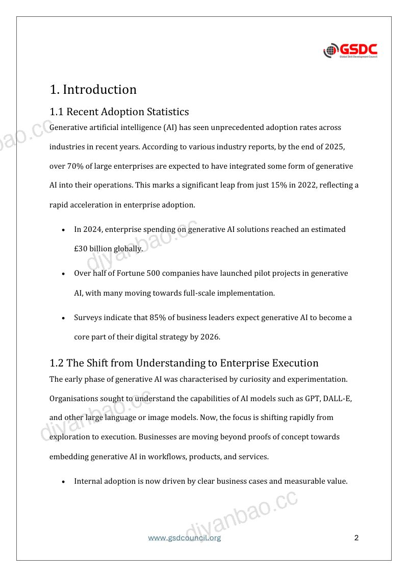 GSDC:2026企业生成式 AI 采纳研究报告:转折点与业务影响(英文版) 第2页