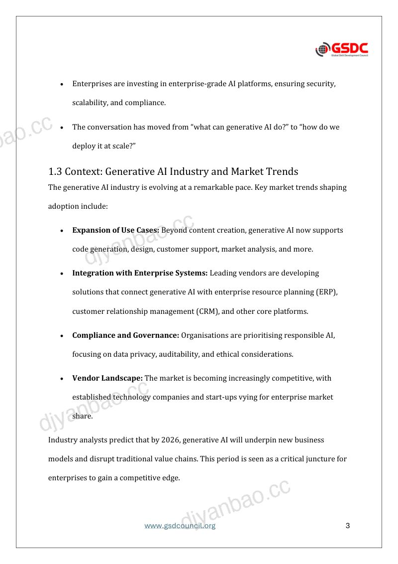 GSDC:2026企业生成式 AI 采纳研究报告:转折点与业务影响(英文版) 第3页