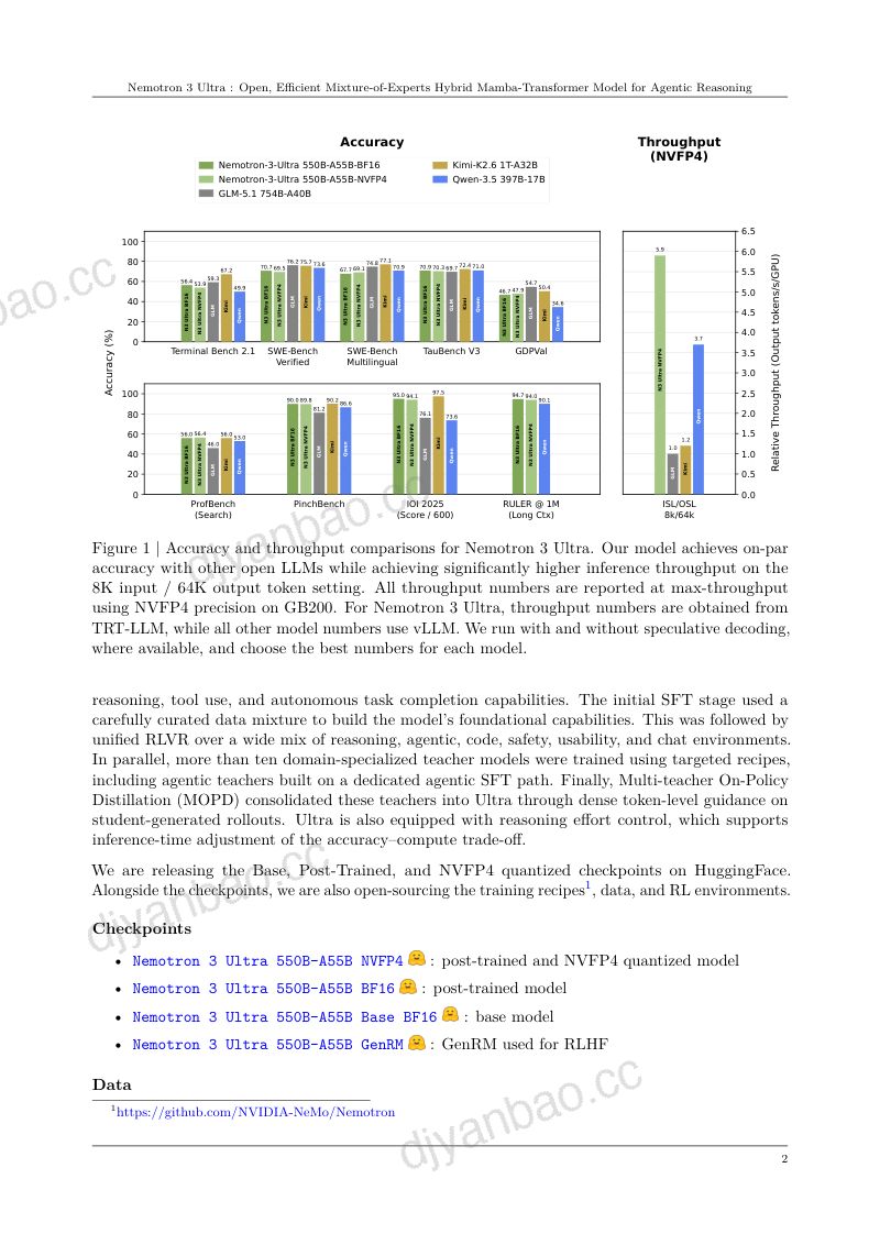 英伟达:2026 Nemotron 3 Ultra 技术报告(英文版) 第2页