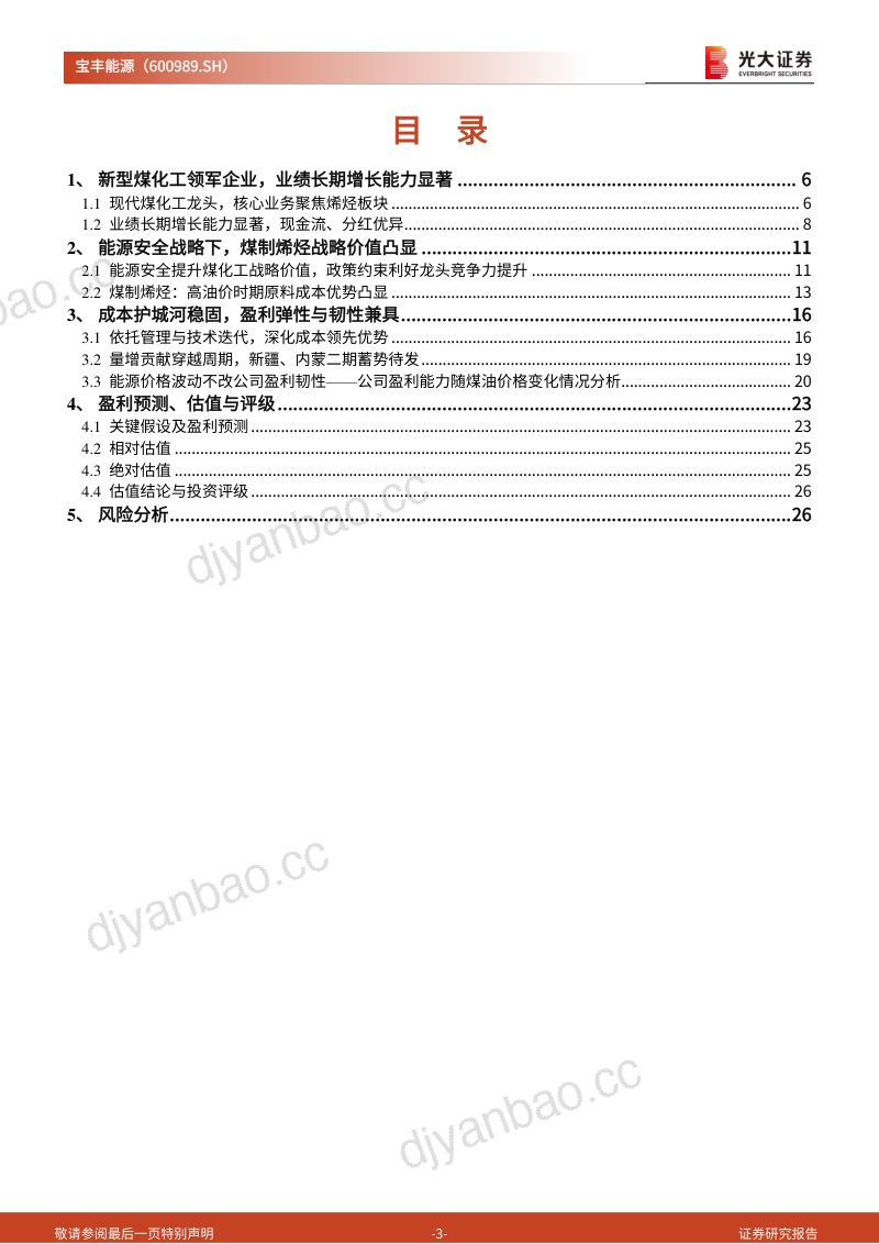【光大证券】宝丰能源(600989)-成本优势筑底煤制烯烃龙头有望穿越周期-260923 第3页