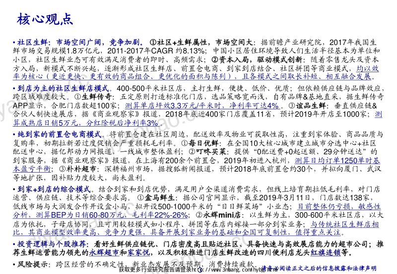 零售行业:社区生鲜的空间、模式与案例分析 第3页
