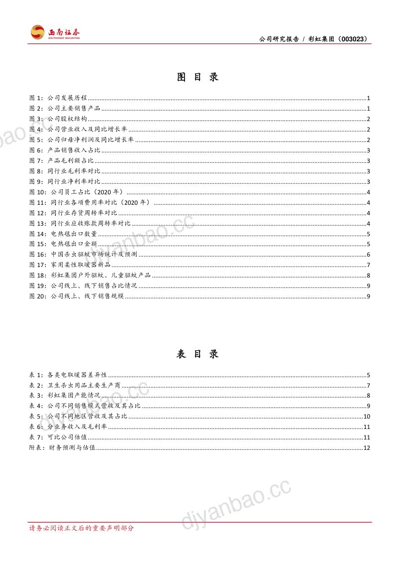 公司研究彩虹集团-柔性取暖器龙头静待渠道拓展- 第3页