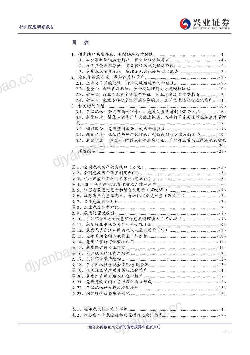 研报危废行业深度看似寻常最奇崛成如容易却艰辛- 第2页