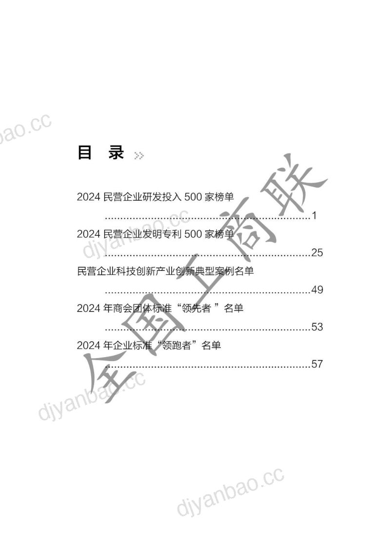 全国工商联:2024全国民营企业科技创新与标准创新大会系列榜单(63页) 第3页