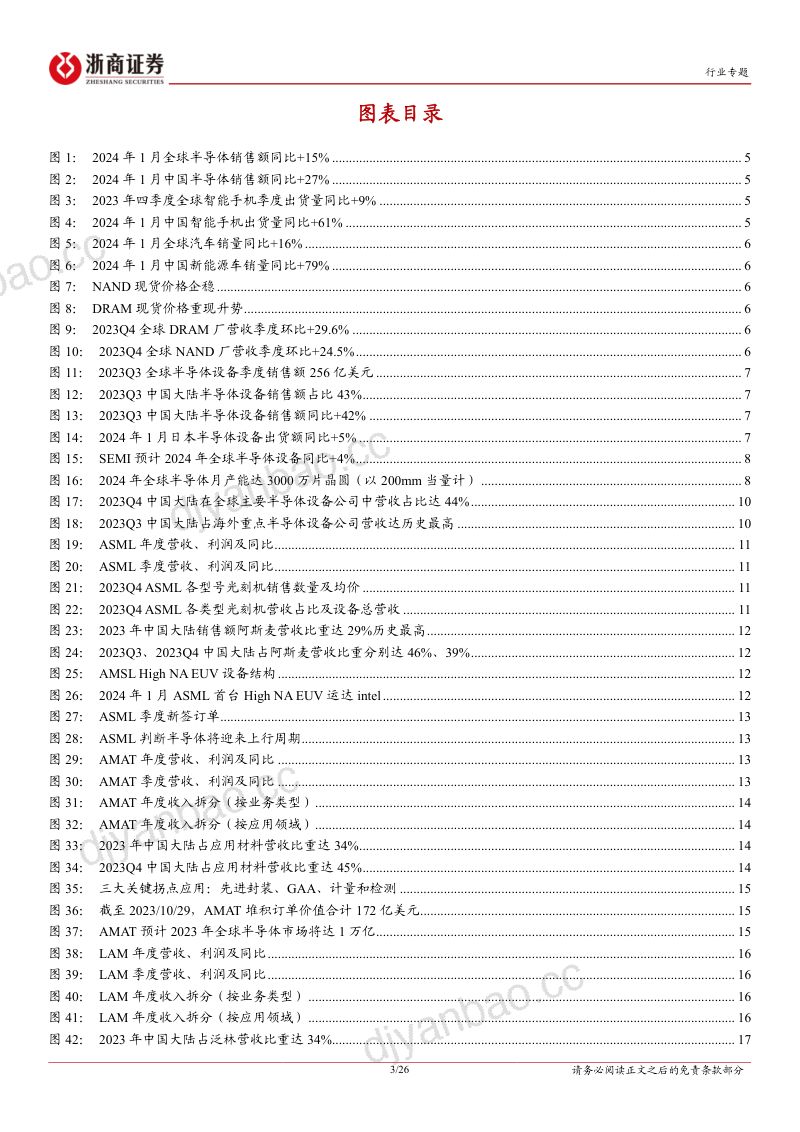 半导体设备行业系列报告一海外半导体设备公司2024年中国大陆成熟制程开支稳定HBM先进逻辑驱动市场增长- 第3页