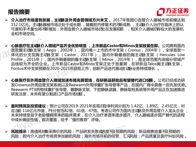 公司研究心脉医疗-国内主动脉及外周血管介入龙头- 第2页