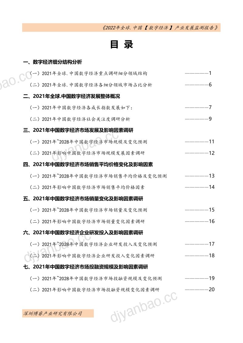 深圳博睿:全球&中国数字经济产业发展监测报告(2022) 第2页