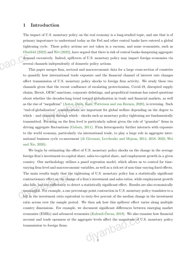 纽约联储:美国货币政策对外国公司的影响(2022)(英文版) 第3页