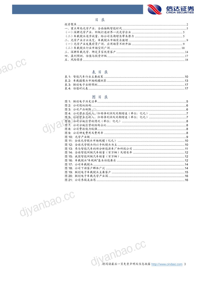 联创电子-首次覆盖报告新能源智能汽车掘金系列4聚焦光学光电产业车载光学带动成长- 第3页