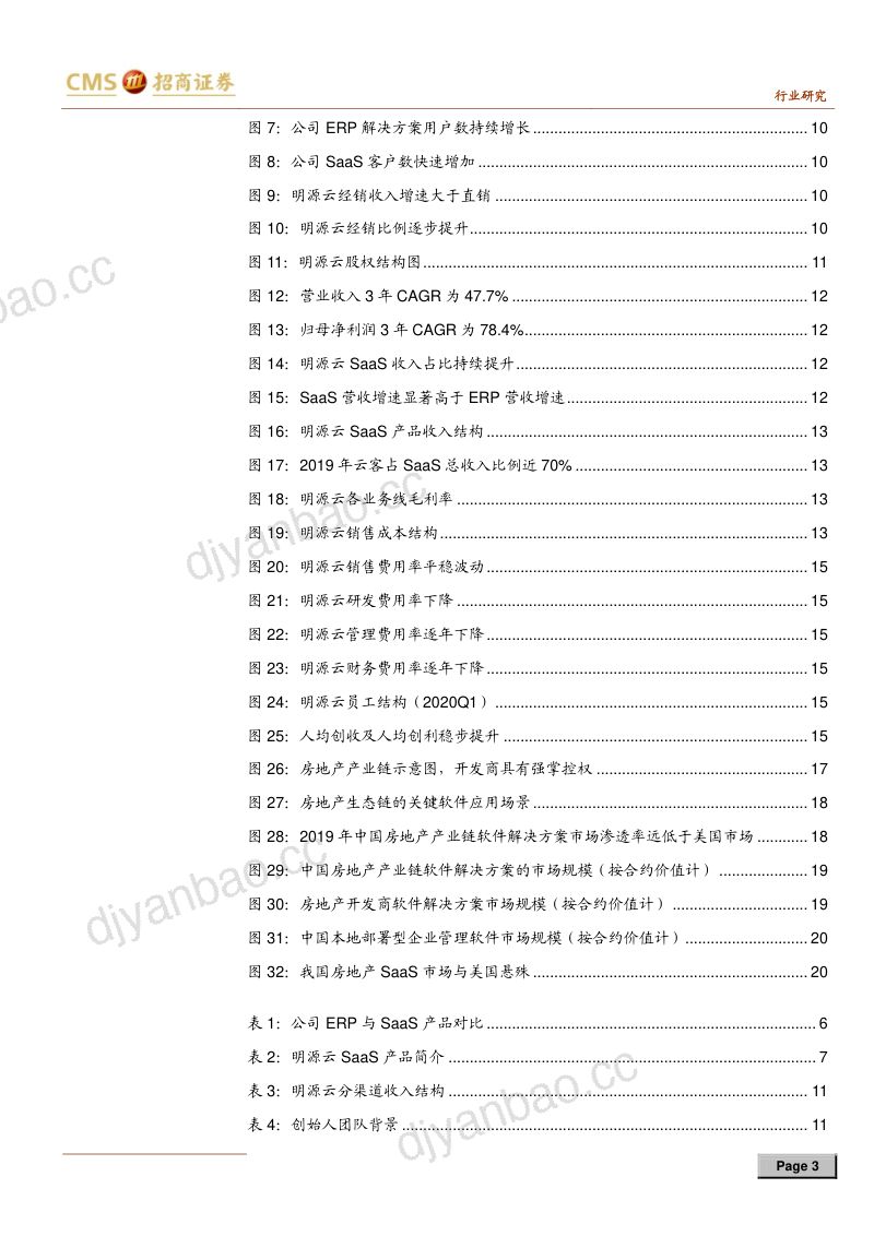 研报计算机行业云踪锦书系列报告五透视明源云从ERP到增量SaaS的成功开拓- 第3页
