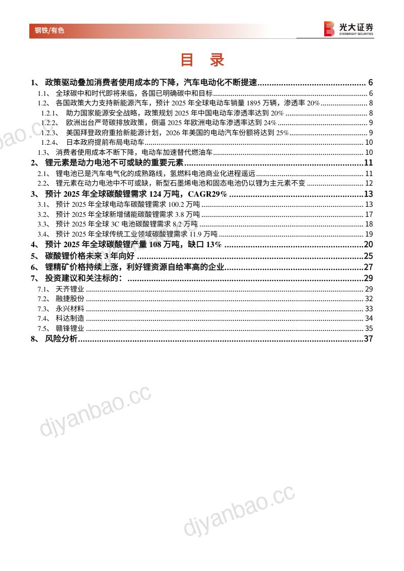 研报钢铁有色行业未来5年全球碳酸锂供需情况及价格推演电动汽车照亮锂想- 第3页
