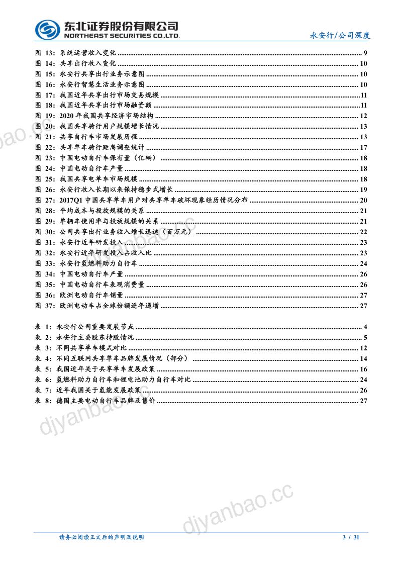 公司研究永安行-共享单车高潮落幕有桩出行一枝独秀- 第3页