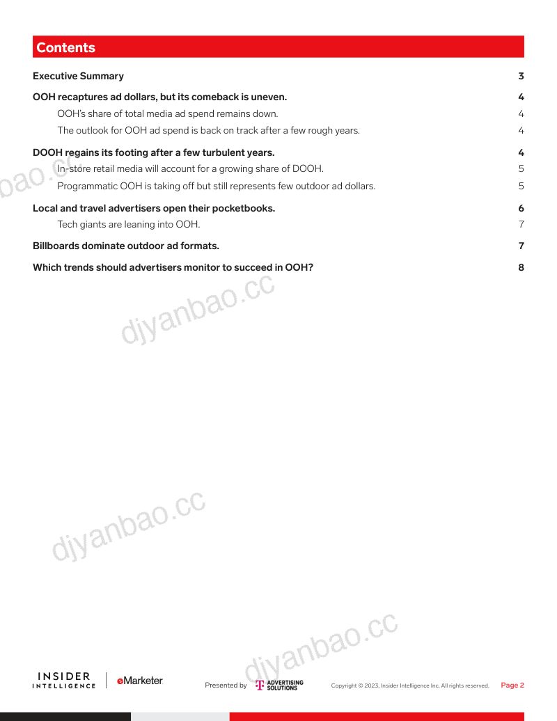 eMarketer2023年美国户外广告支出报告英文版 第2页