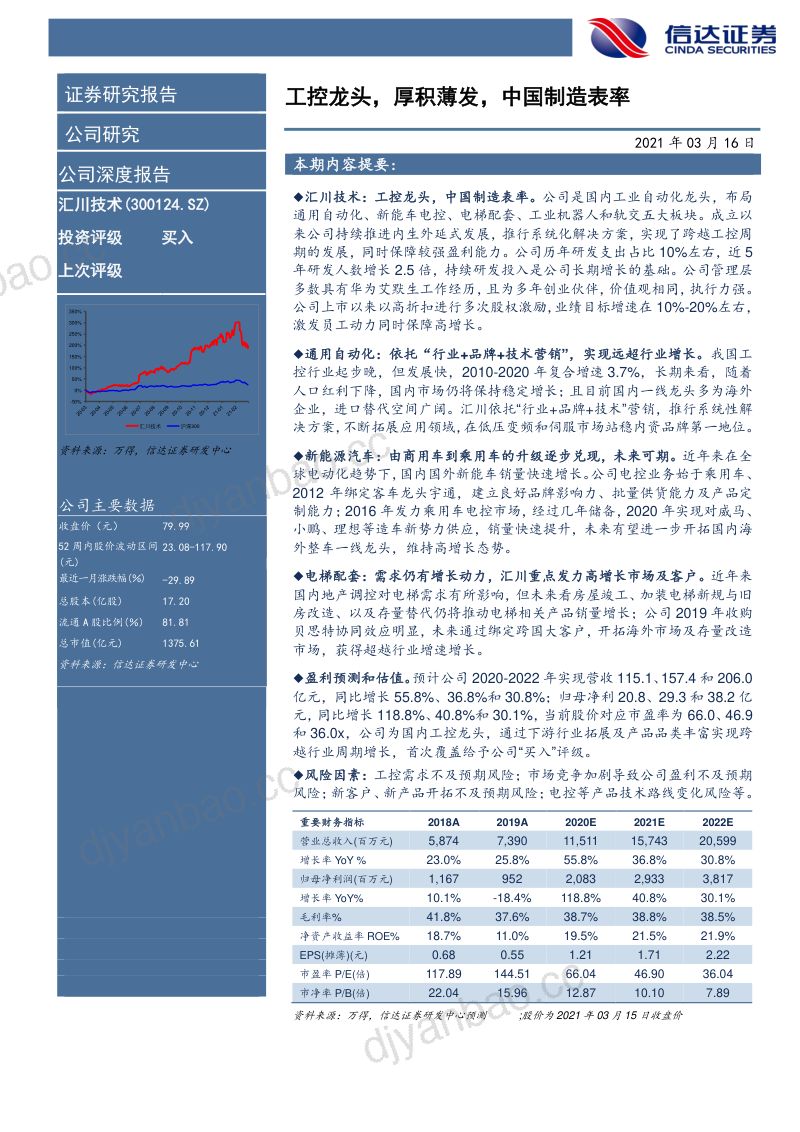 公司研究汇川技术-工控龙头厚积薄发中国制造表率- 第2页
