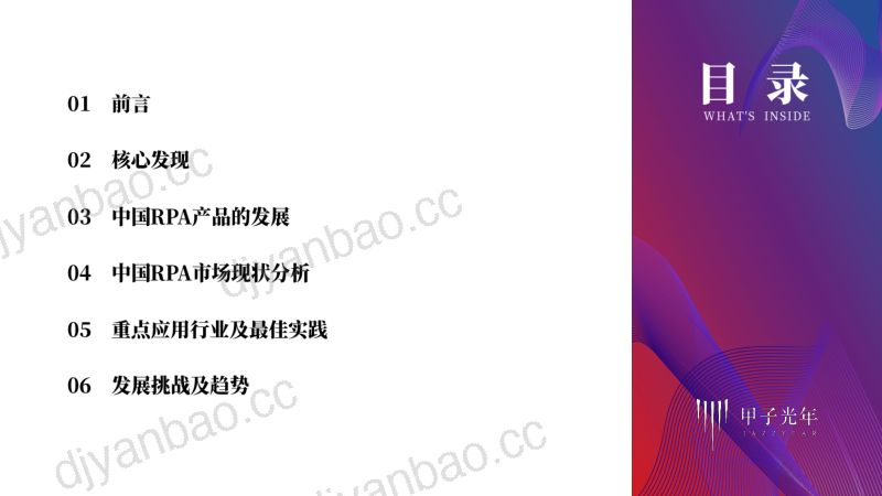 甲子光年2021年中国RPA服务行业发展报告RPA进化论从工具到AI 第2页
