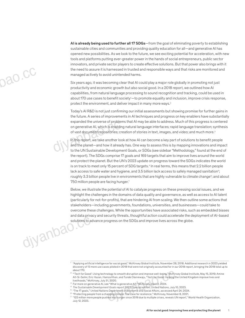 麦肯锡2024人工智能造福社会改善生活保护地球研究报告英文版 第3页