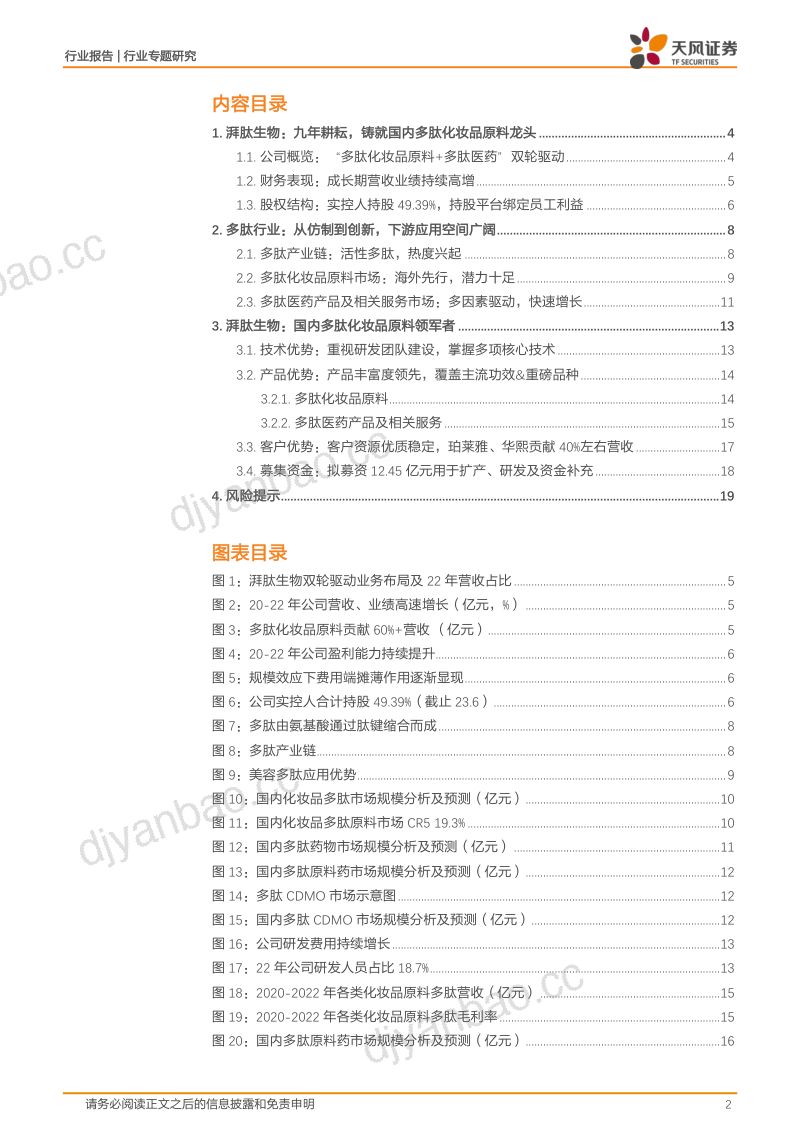 美容护理行业湃肽生物国内多肽化妆品原料领军者- 第2页