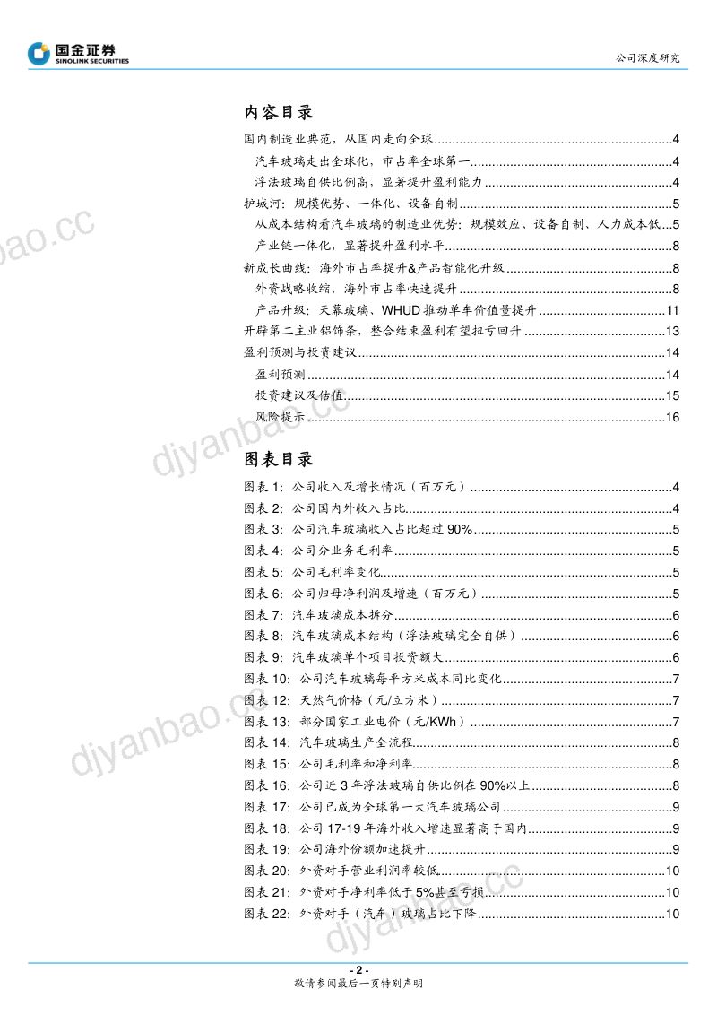 福耀玻璃-海外份额提升产品升级迎来新成长曲线- 第2页