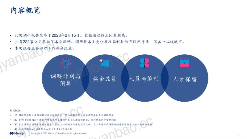 Mercer:2023美世高科技互联网行业快速调研报告(22页) 第2页