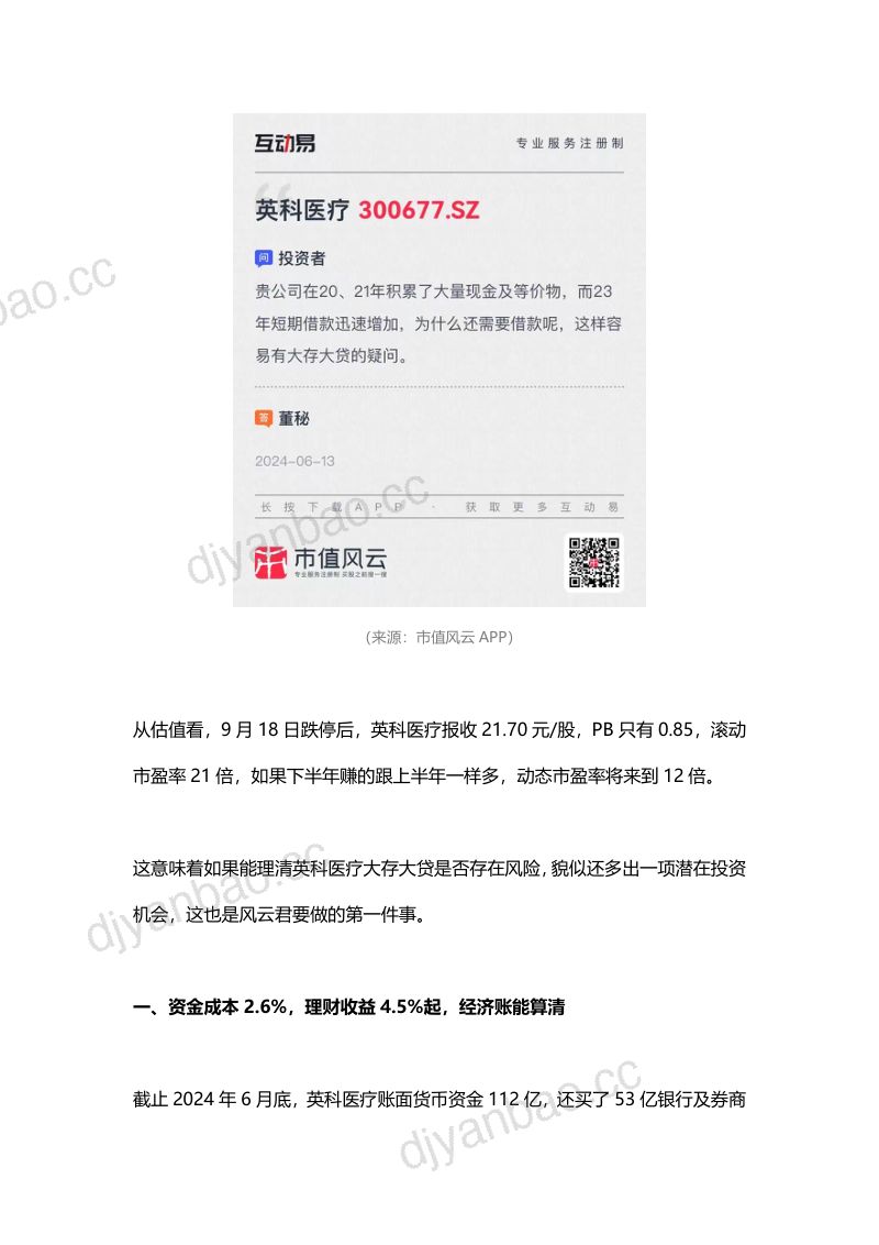 财务造假or抄底良机?独家拆解英科医疗“大存大贷”底层逻辑,附送影响估值关键胜负手 第3页