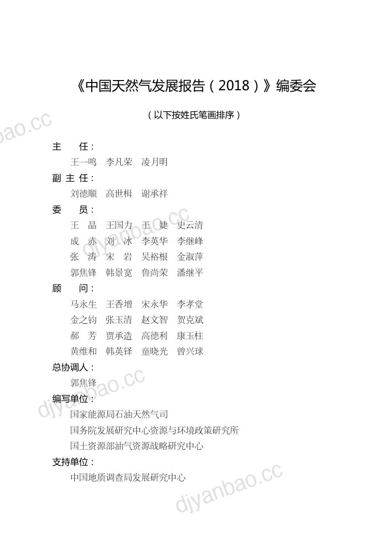 国家能源局2018中国天然气发展报告 第3页