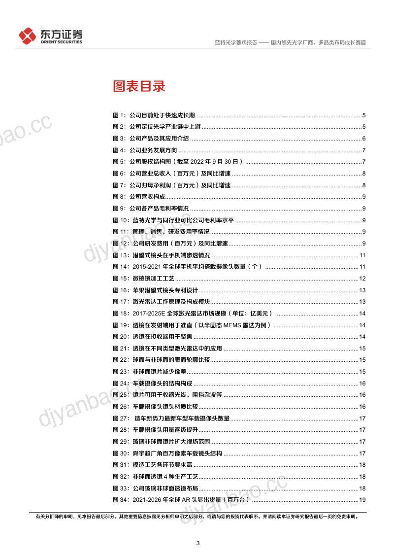 蓝特光学-公司研究报告-国内领先光学厂商多品类布局成长赛道- 第3页