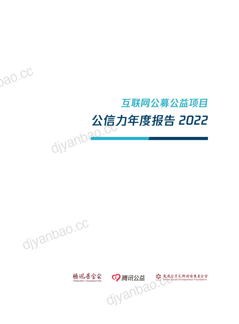 腾讯基金会互联网公募公益项目公信力年度报告 第3页