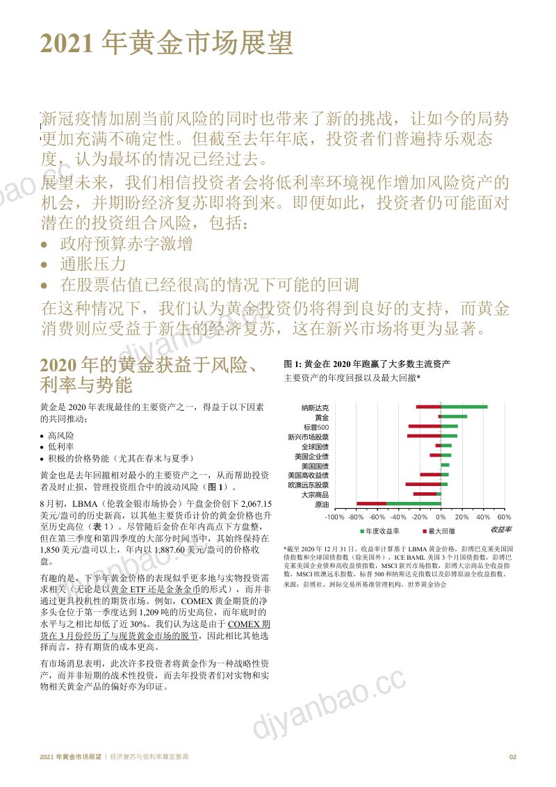 世界黄金协会2021年黄金市场展望 第3页