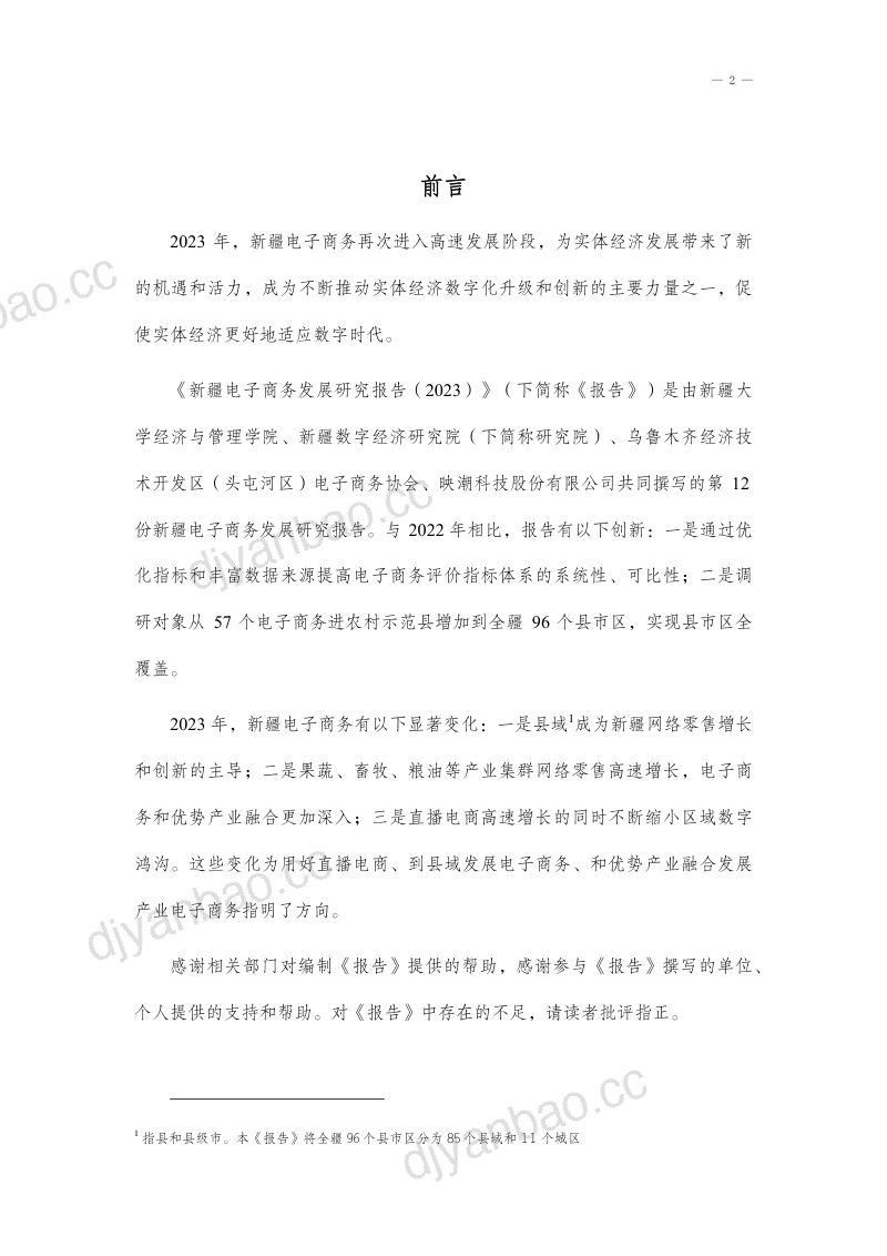 新疆大学：新疆电子商务发展研究报告（2023) 第2页