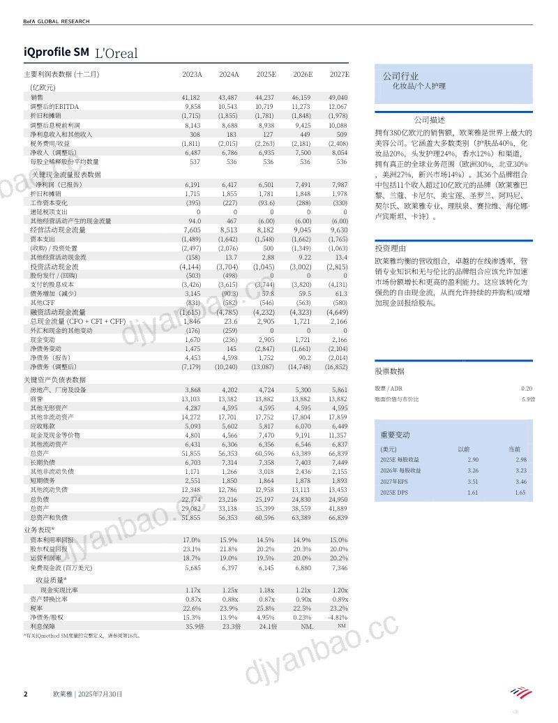 CHS_美银欧莱雅OR.FP-法股公司研究下半年增长加速可期中国市场回暖与创新驱动-250730英文版 第2页