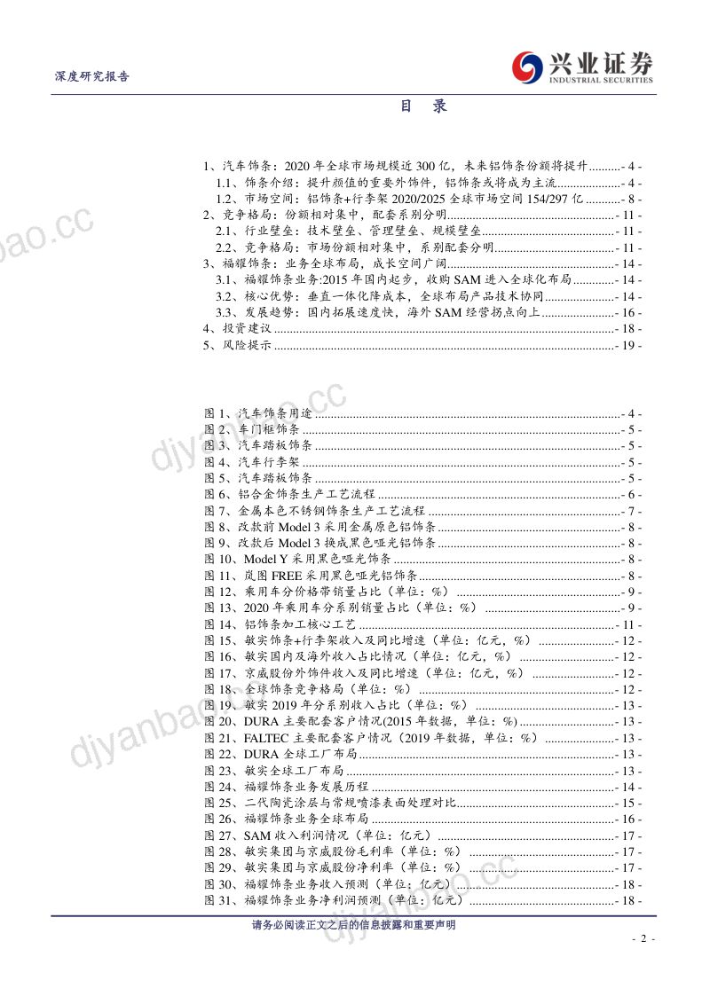 公司研究耀玻璃-铝饰条福耀的第二支柱- 第2页