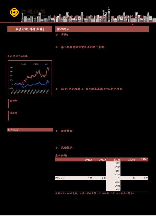 43亿元投建AI相关PCB产线,彰显长远信心