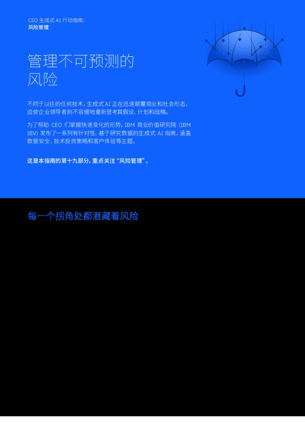 CEO生成式AI行动指南:风险管理