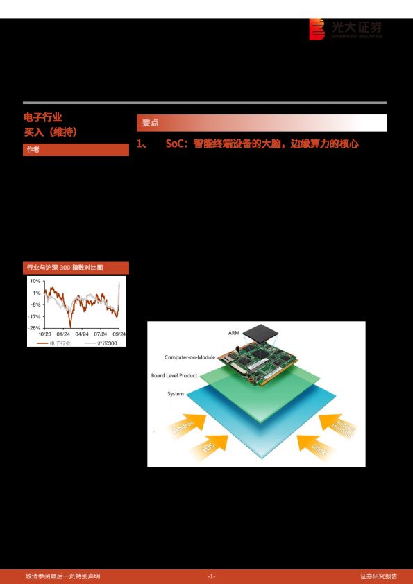 半导体行业跟踪报告之二十:边缘算力SoC:AIoT智能终端的大脑,端侧算法部署的核心