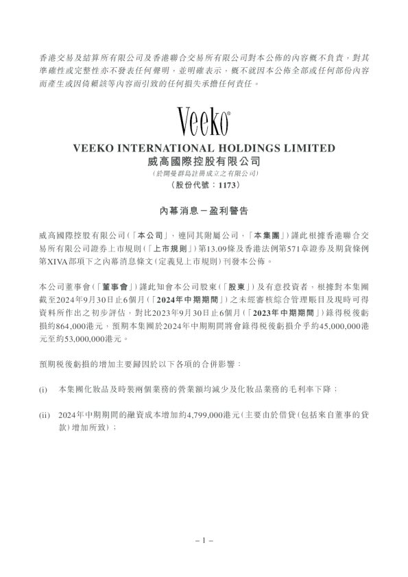 内幕消息-盈利警告