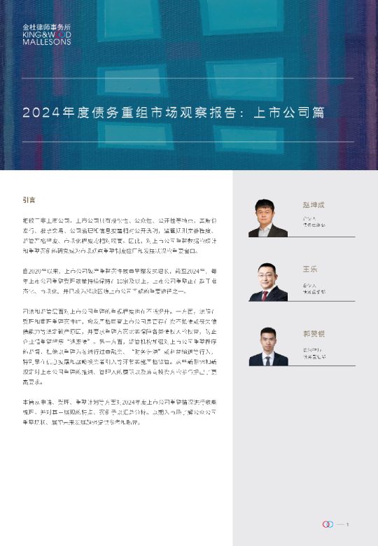 2024年度债务重组市场观察报告：上市公司篇