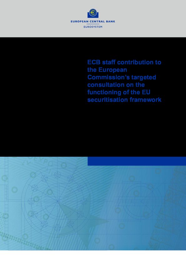 ECB 工作人员对欧盟证券化框架工作的欧盟人员定向查询的累赘