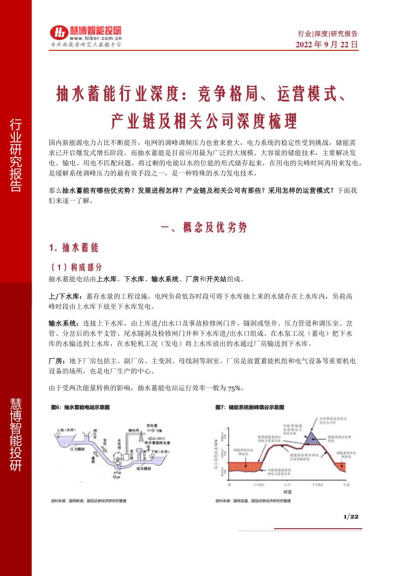 抽水蓄能行业深度竞争格局运营模式产业链及相关公司深度梳理-