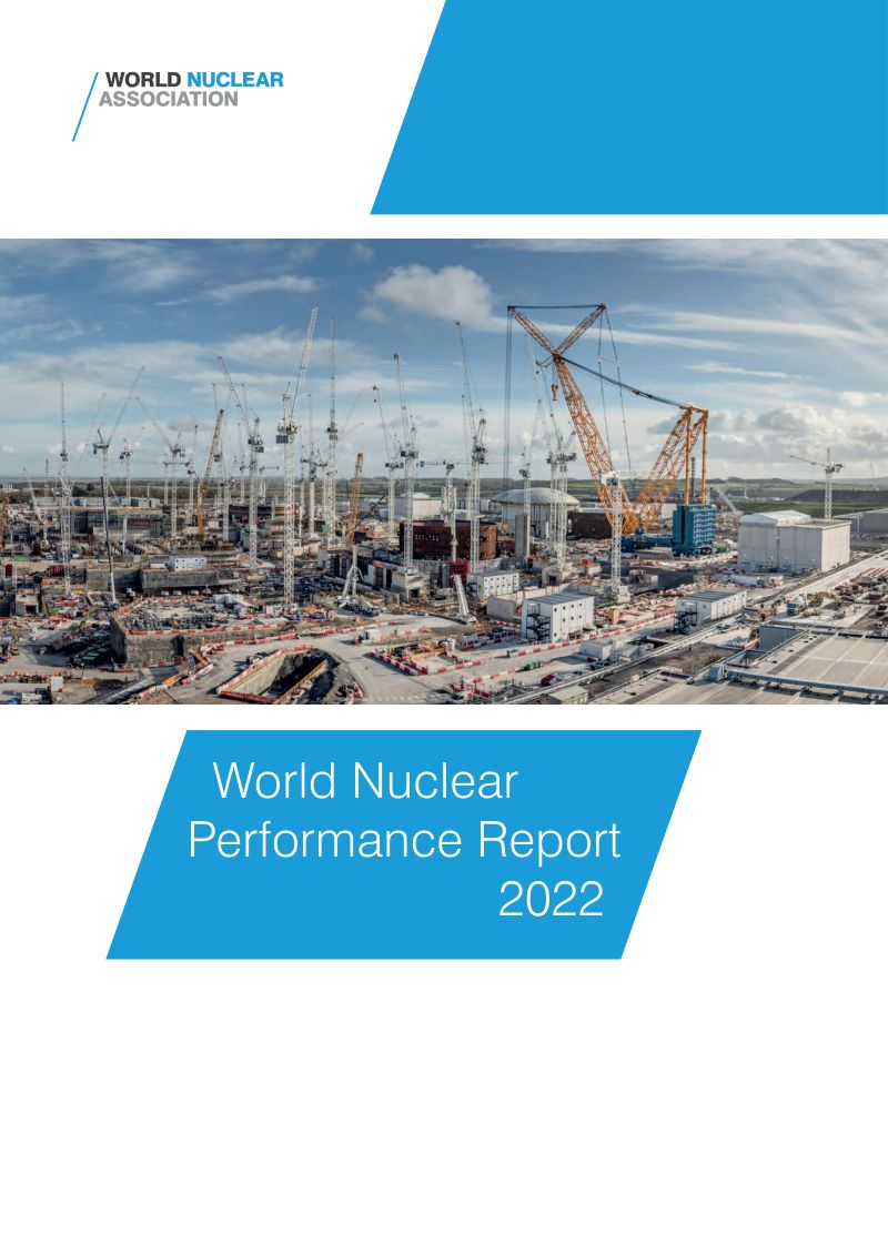 世界核协会WNA2022年世界核电厂运行实绩报告英文版