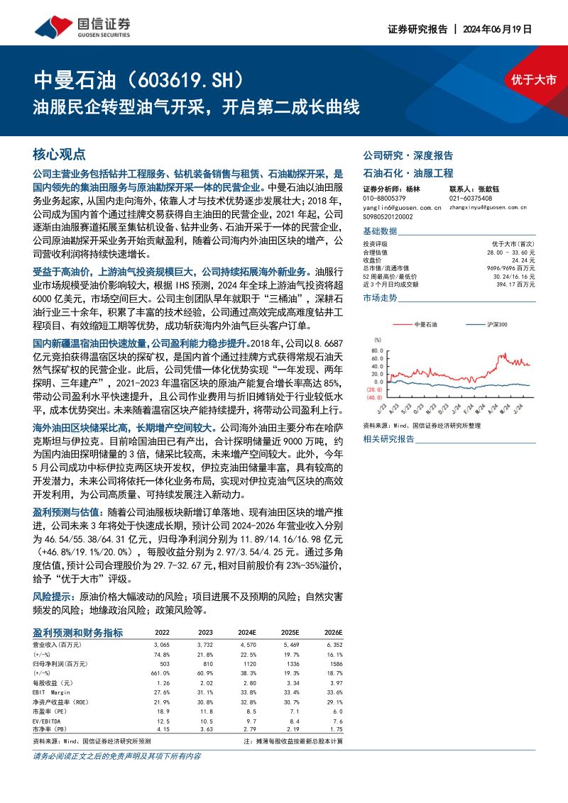 中曼石油-公司深度报告油服民企转型油气开采开启第二成长曲线-