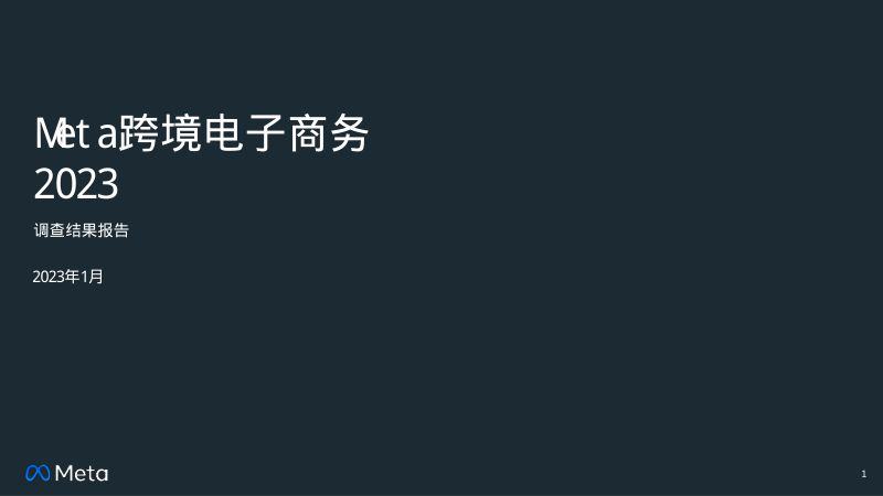 Meta2023年跨境电子商务调查结果报告