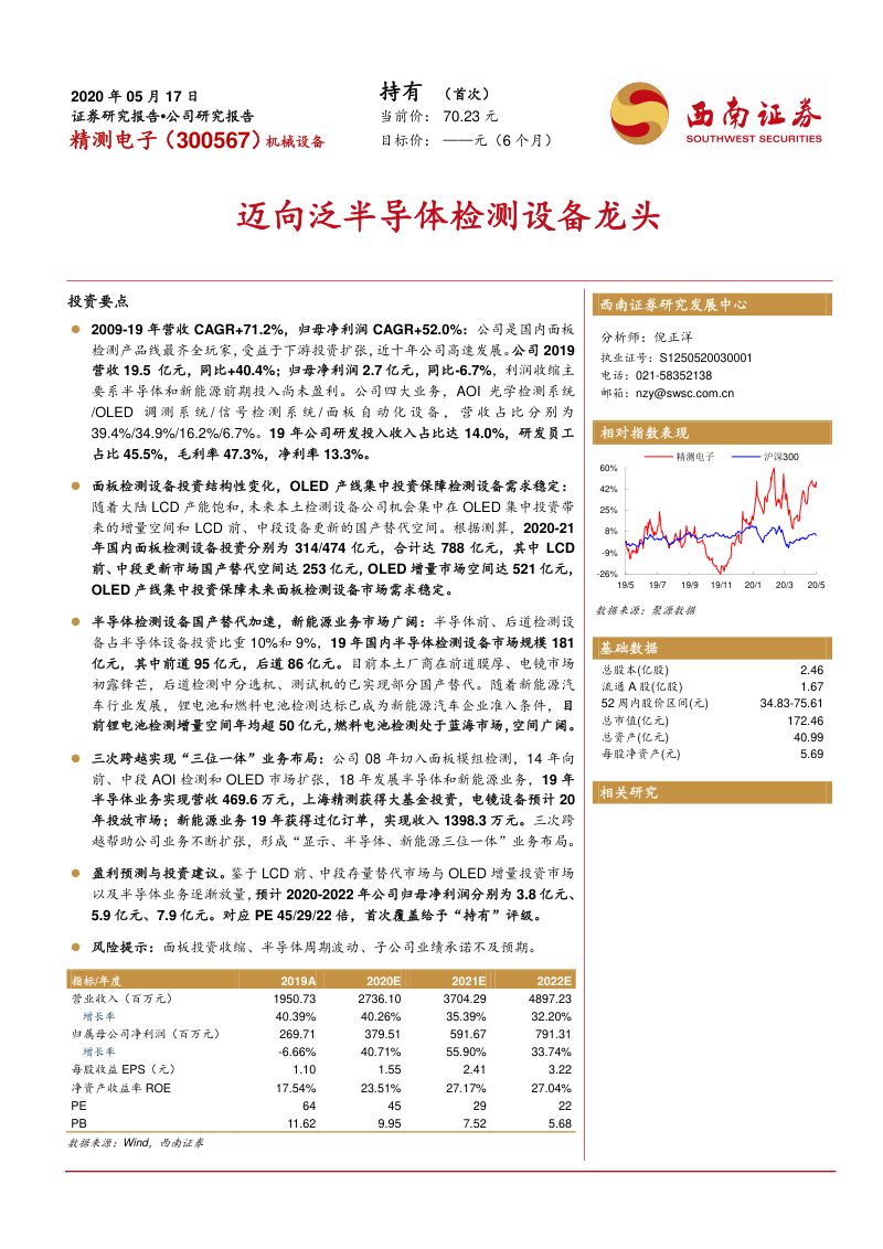 公司研究精测电子-迈向泛半导体检测设备龙头-