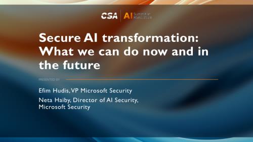 Secure AI Transformation- What We Can Do Now and in the Future