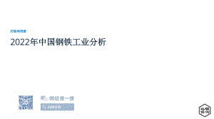 远瞩咨询：2022年中国钢铁工业分析报告（32页）